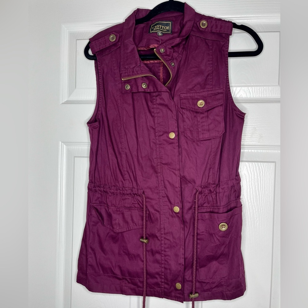 Burgundy Vest